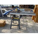 AN INDUSTRIAL AXMINSTER TABLE SAW