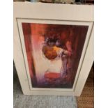 AN UNFRAMED LIMITED EDITION MOUNTED PRINT BY KARIN VOLKER,, 'SPANISH GIRL' 41/95