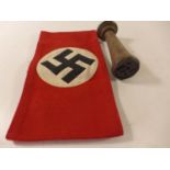 A NAZI ARMBAND AND A DOCUMENT STAMP (2)