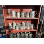 AN ASSORTMENT OF 20 PEWTER TANKARDS