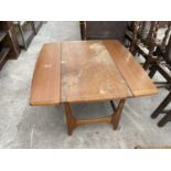 A RETRO TEAK DROP-LEAF COFFEE TABLE