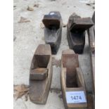 A QUANTITY OF VINTAGE WOOD PLANES