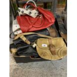 A LARGE COLLECTION OF RETRO HANDBAGS