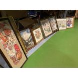 A QUANTITY OF FRAMED TAPESTRIES