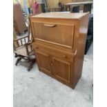 A RETRO TEAK BUREAU, 31" WIDE