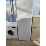 A WHITE INDESIT UPRIGHT FRIDGE BELIEVED IN WORKING ORDER BUT NO WARRANTY