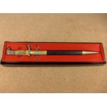 A REPLICA BOXED NAZI POLICE DRESS DAGGER, 29CM BLADE