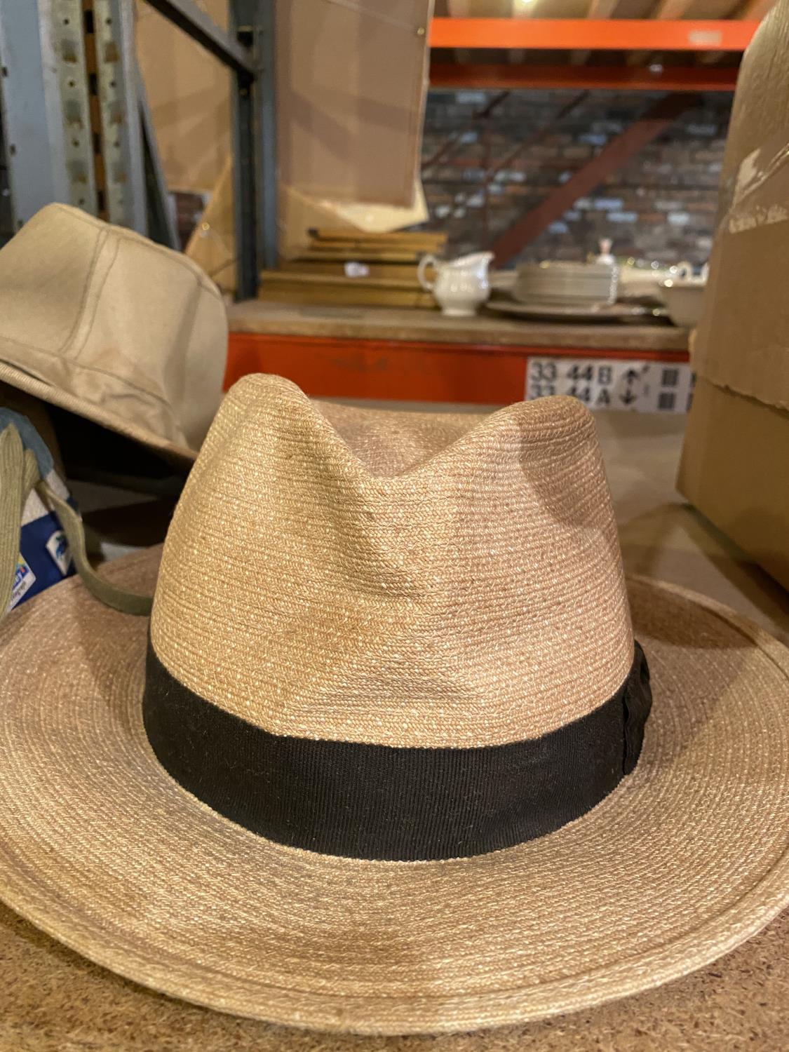 FOUR VARIOUS GENTLEMEN'S HATS TO INCLUDE A BOWLER AND A PANAMA DATING FROM THE SYDNEY OLYMPIC - Image 2 of 4