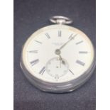 A BARON HILL CREWE SILVER HALLMARKED CHESTER POCKET WATCH