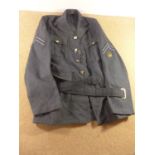 AN RAF TUNIC DATED 1944 AND BELT