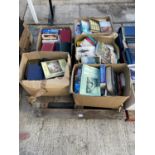 A LARGE QUANTITY OF BOOKS TO INCLUDE SPORTING HISTORY BOOKS ETC