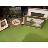 AN ASSORTMENT OF FRAMED PICTURES