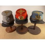 THREE RE-ENACTMENT AMERICAN CIVIL WAR CONFEDERATE KEPI