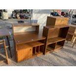 A MODERN SIX DRAWER CHEST, BEDSIDE LOCKER SCHREIBER UNIT AND TWO OTHERS