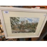 A FRAMED LIMITED EDITION PRINT SIGNED ALAN MATTHEWS 24/50