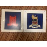 TWO ENAMEL SIGNS, 8TH INFANTRY BRIGADE AND ROYAL ARMY PAY CORPS, 30x30CM (2)