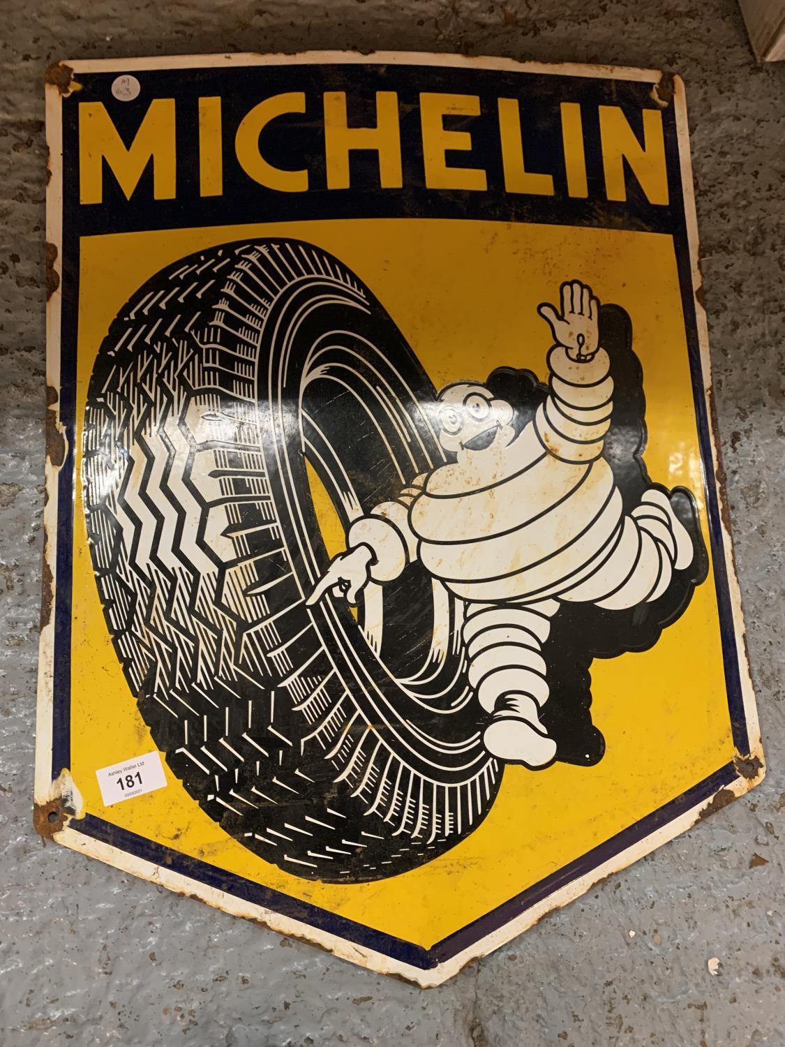 A 'MICHELIN' TYRES ENAMEL SIGN