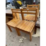 THREE PINE KITCHEN CHAIRS