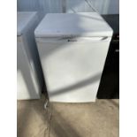 A WHITE HOTPOINT UNDER COUNTER FREEZER BELIEVED IN WORKING ORDER BUT NO WARRANTY