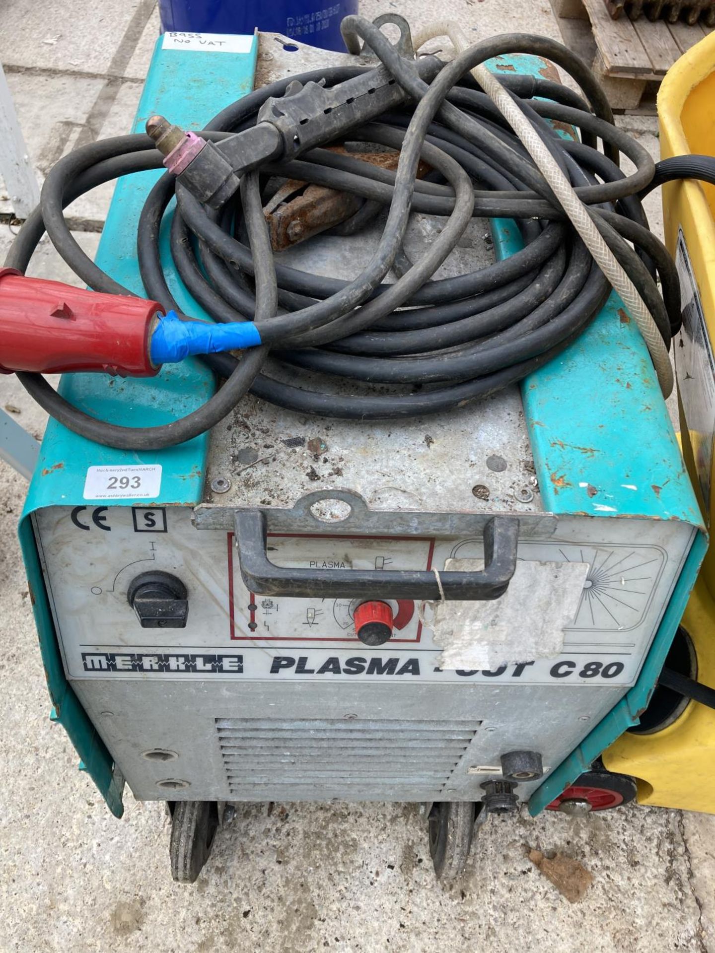 A MERKLE 3 PHASE PLASMA CUTTER BELIEVED IN WORKING ORDER (NO WARRANTY) - NO VAT