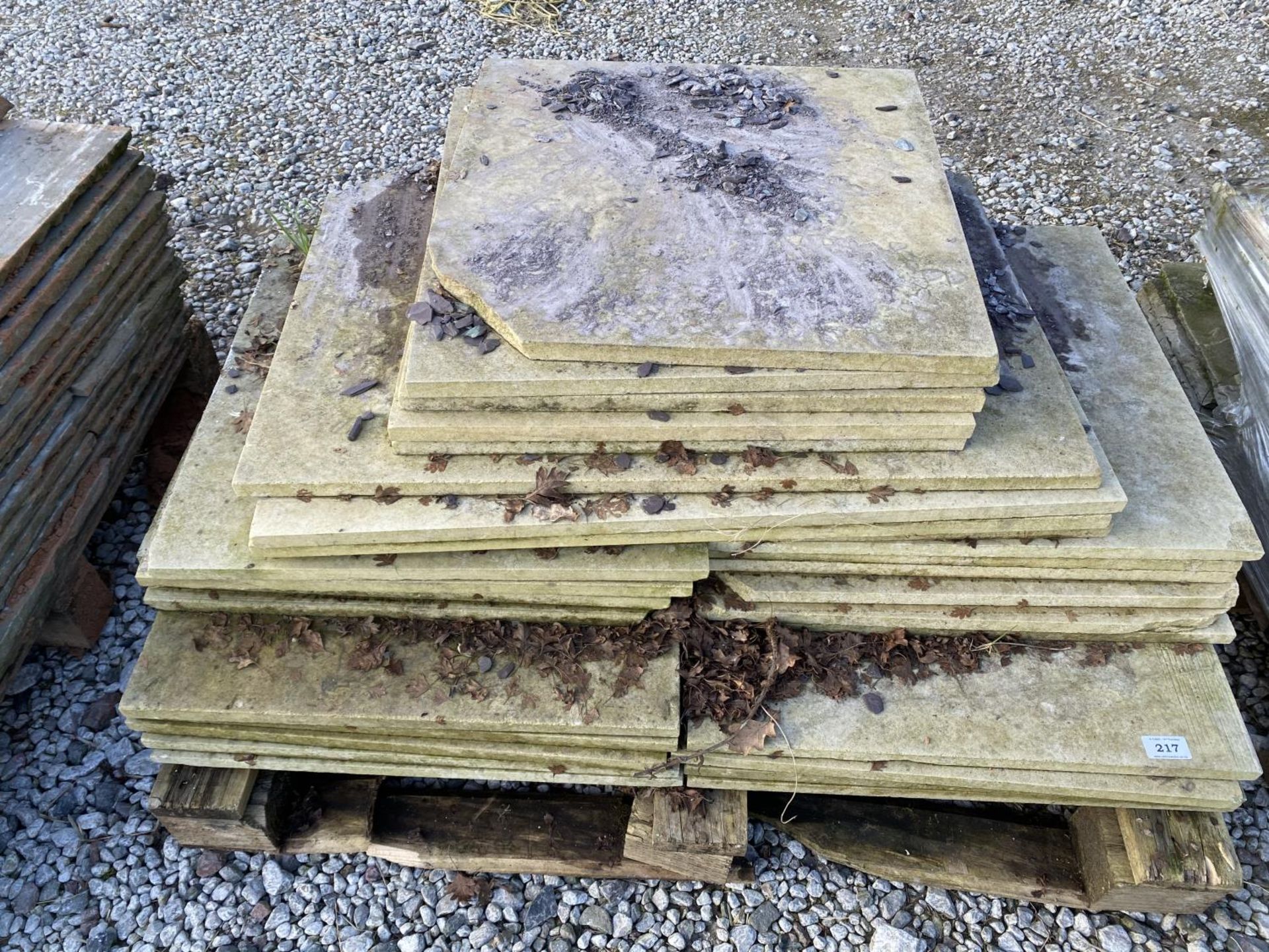 A PALLET OF PAVING STONE + VAT