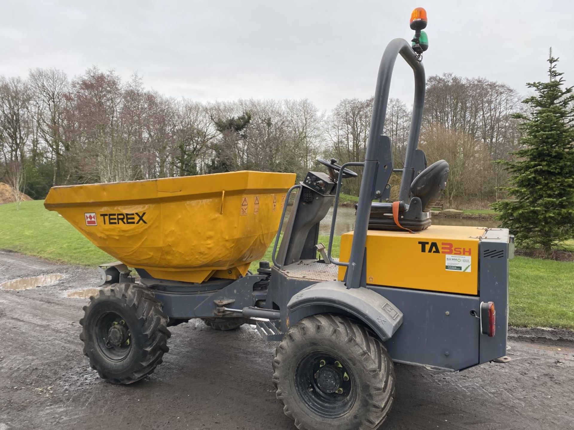 A TEREX TA 3SH 3 TONNE SWIVEL DUMPER BX14 LFB 1101 HOURS +VAT WITH V5 ALSO SECURITY CODE PAD