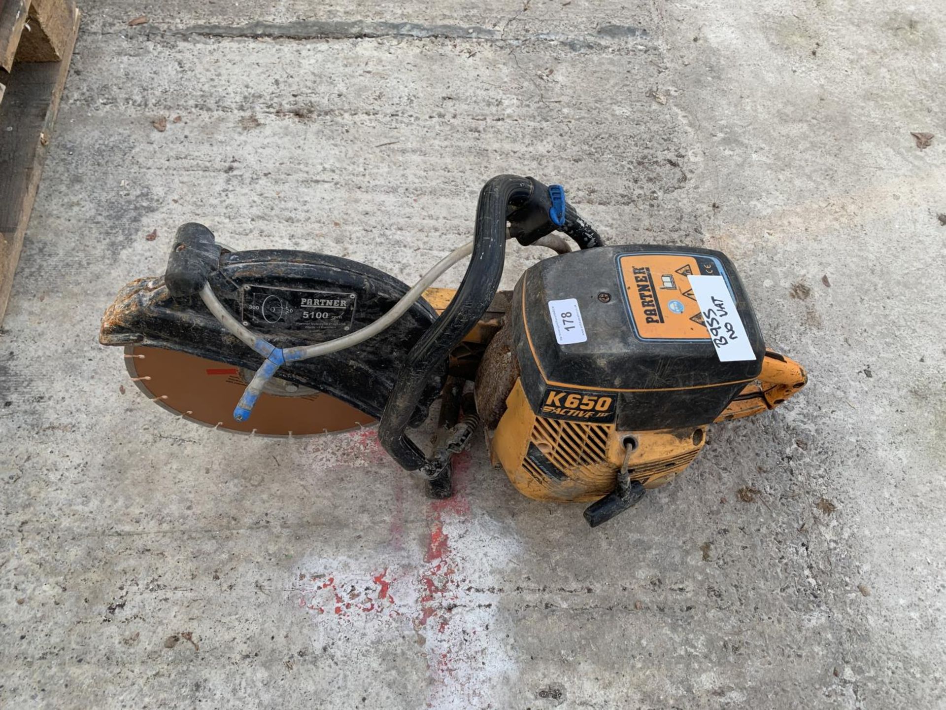 A PARTNER K650 MASONRY SAW [NO WARRANTY BELIEVED WORKING]- NO VAT