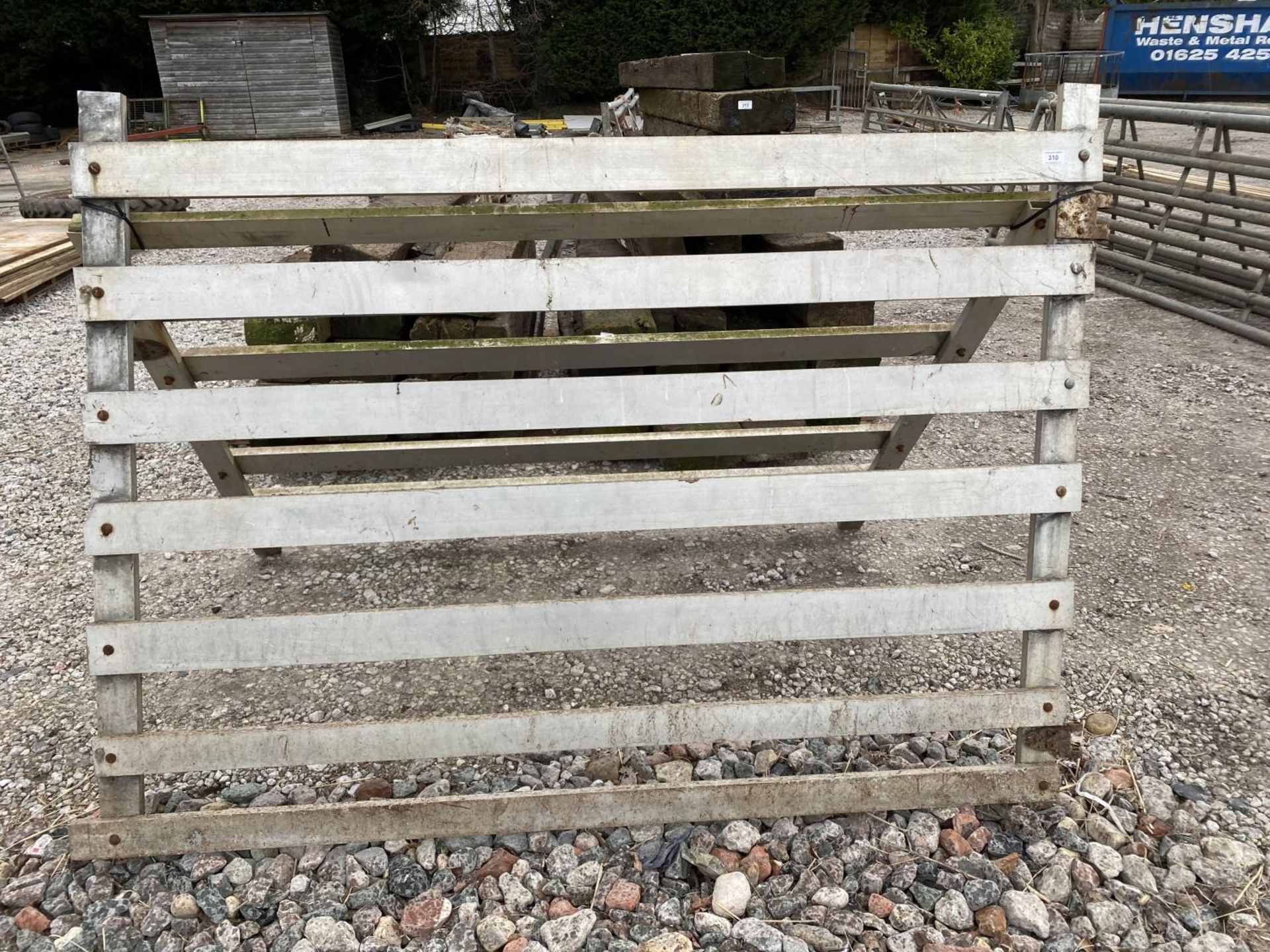 A PAIR OF CATTLE CONTAINER GATES + VAT