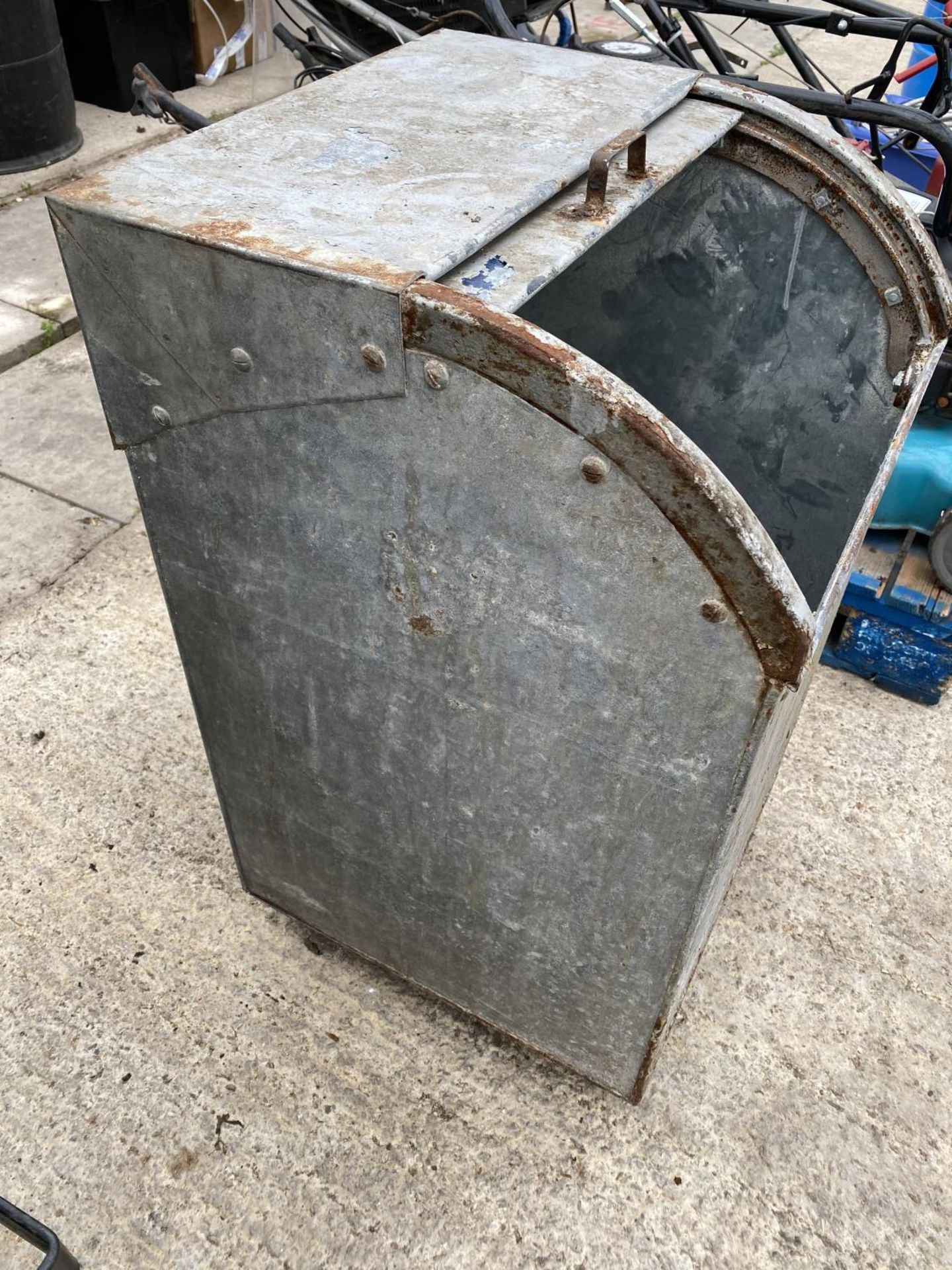 A WASTE BIN 18" SQUARE 32" HIGH WITH FLOOR NO VAT