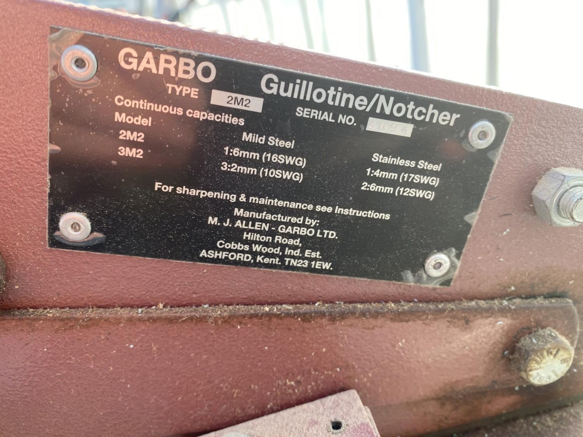 A GARBO GUILLOTINE/NOTCHER - NO VAT - Image 2 of 2