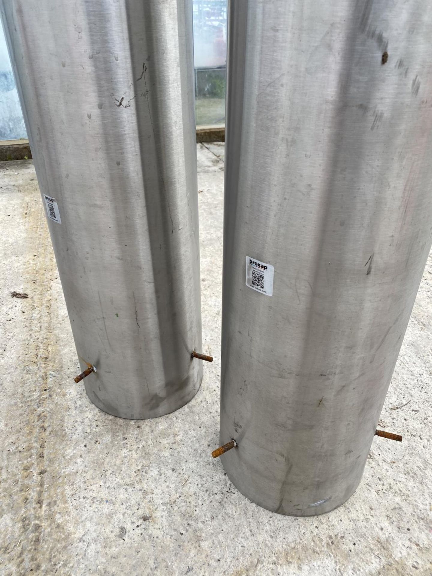 TWO BOLLARDS 41" HIGH 10" DIAMETER - NO VAT - Image 2 of 4