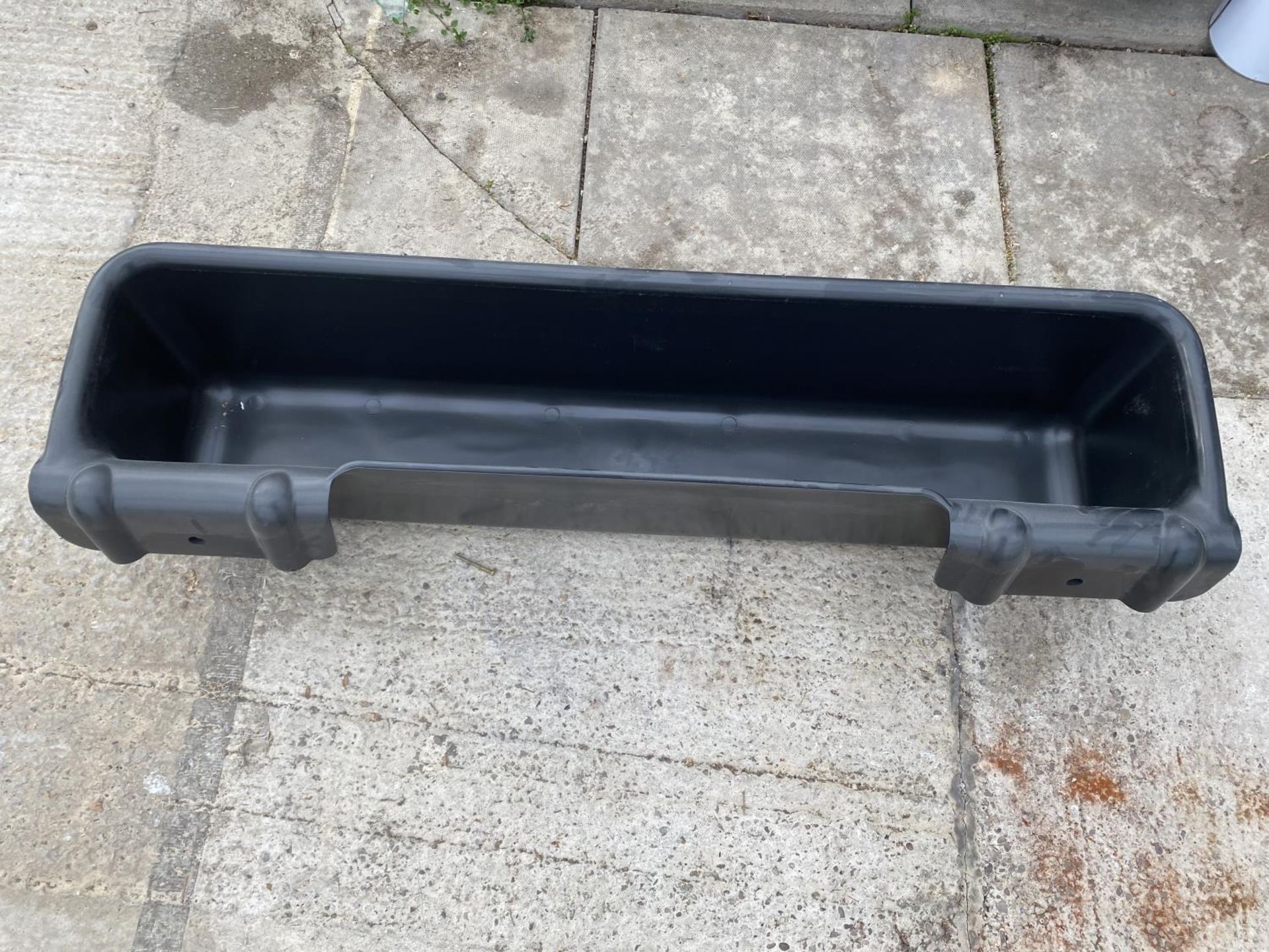 THREE 4' BLACK PLASTIC HANGING TROUGHS 4' LONG +VAT - Image 2 of 2