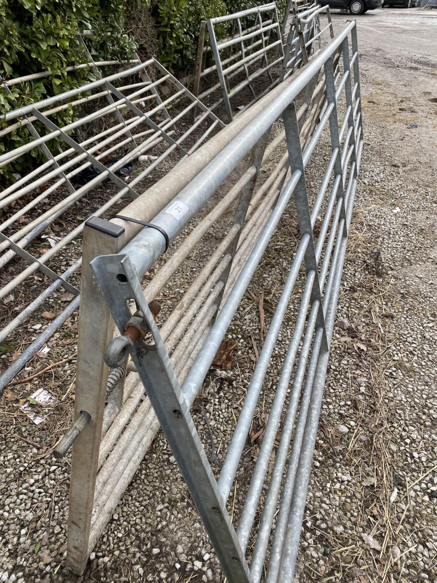 TWO GALVANISED GATES 15' LONG - + VAT