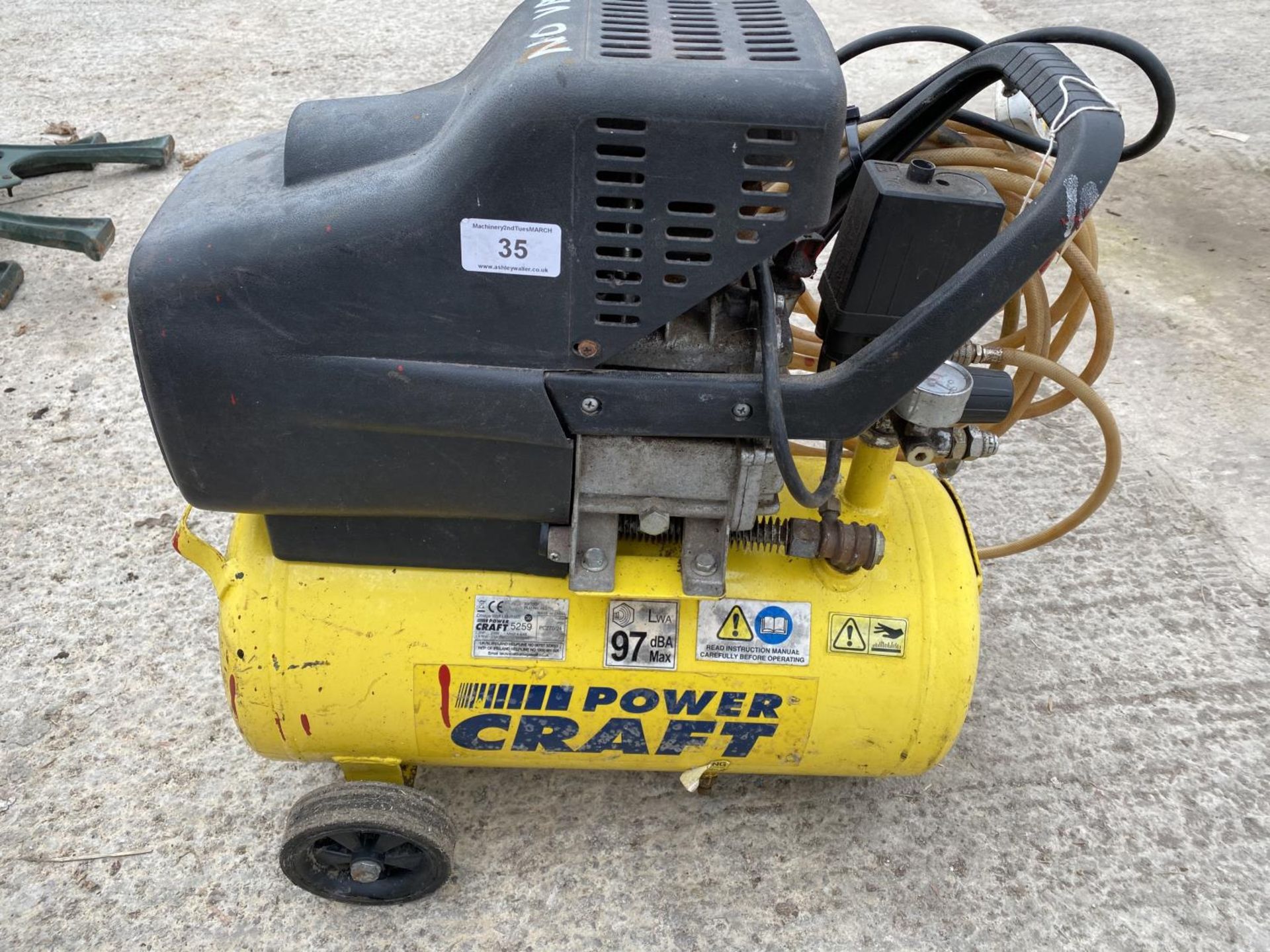 A POWER CRAFT MOBILE COMPRESSOR - NO VAT