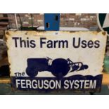 AN ENAMEL 'THE FERGUSON SYSTEM' SIGN