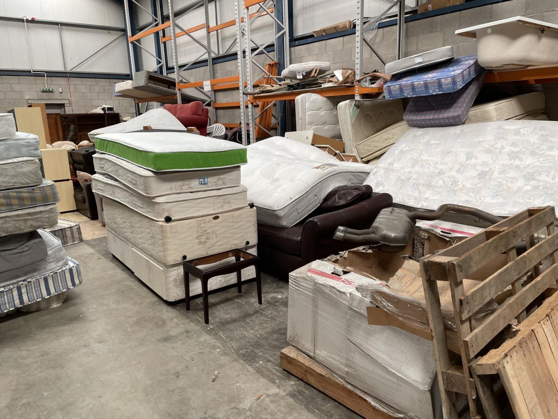 A HUGE QUANTITY OF SOFAS, BEDS AND MATRESSES ETC THIS ITEMS TO BE COLLECTED FROM THE WAREHOUSE AT