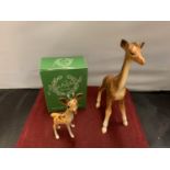 TWO BESWICK GIRAFFES