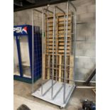 A LARGE METAL STORAGE CAGE ON WHEELS THIS ITEMS TO BE COLLECTED FROM THE WAREHOUSE AT BOSLEY