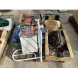AN ASSORTMENT OF HOUSEHOLD CLEARENCE ITEMS TO INCLUDE BOARD GAMES, HANDBAGS AND CERAMICS ETC