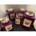 FIVE VARIOUS ROYAL DOULTON BY FRANZ ITEMS WITH PRESETATION BOXES TO INCLUDE A CUP AND SAUCER SET,