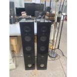 A PAIR OF TALL THEATER INNOVATIONS SPEAKERS BELIEVED IN WORKING ORDER BUT NO WARRANTY