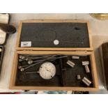 A BATY PRESSURE DIAL GAUGE IN WOODEN CASE