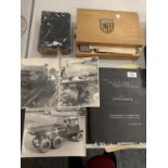 AN ALBUM OF PHOTOGRAPHS FROM THE HONG KONG ENGINEERING CO 1956, A BOX OF SLIDES AND A BIBLE