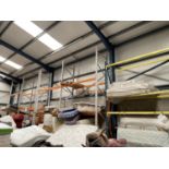 A QUANTITY OF 6 SECTIONS OF METAL PALLET WAREHOUSE RACKING THIS ITEMS TO BE COLLECTED FROM THE