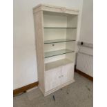 A LARGE GRECIAN STYLE OPEN FRONTED STORAGE UNIT THIS ITEMS TO BE COLLECTED FROM THE WAREHOUSE AT