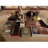 A SELECTION OF ITEMS TO INCLUDE PLAYING CARDS, WHIST, BEZIQUE ETC