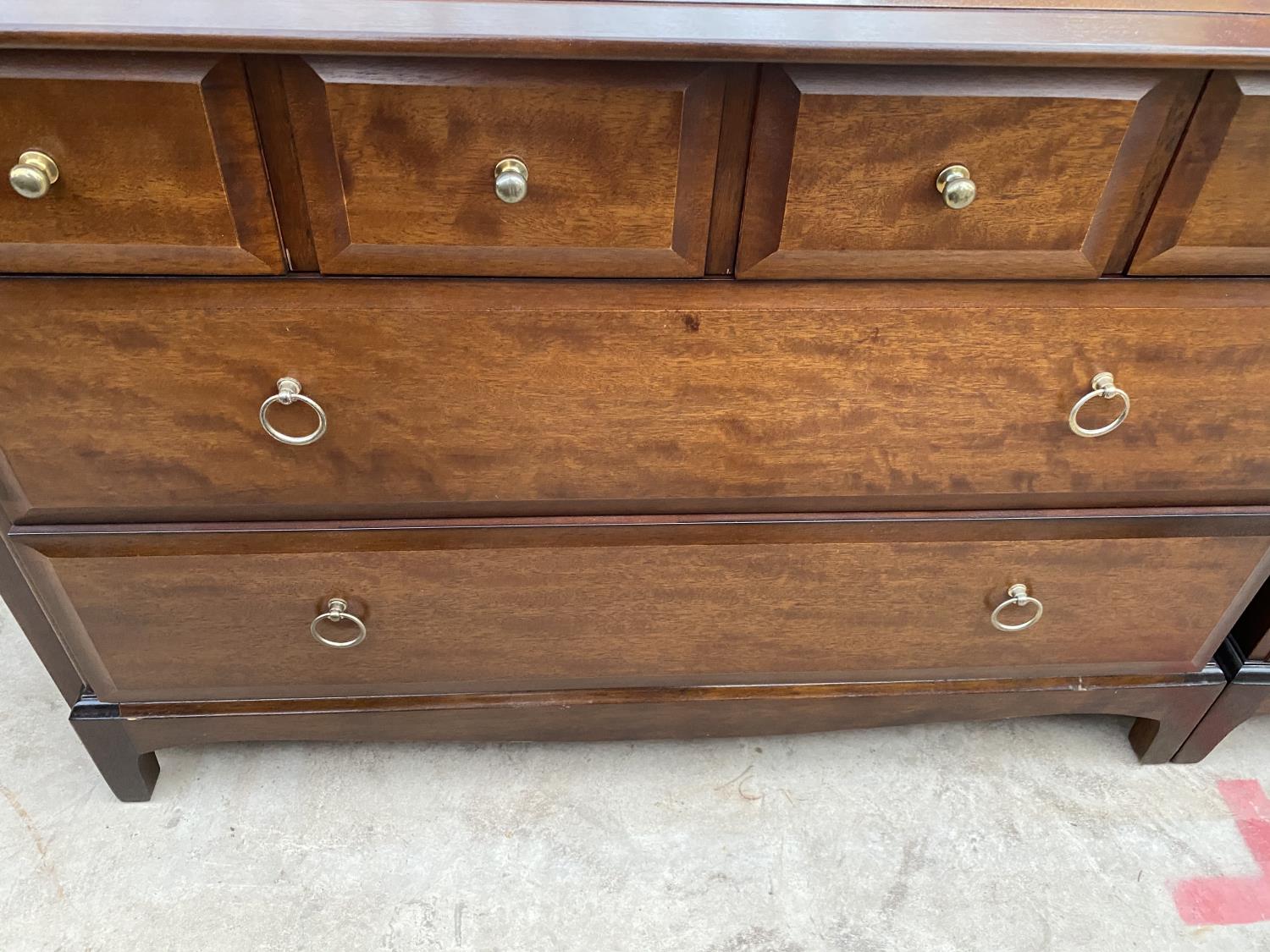 A STAG MINSTREL CHEST OF FOUR SHORT AND TWO LONG DRAWERS, 42" WIDE - Image 3 of 3