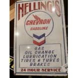 A 'HELLINGS' METAL SIGN 20 CM X 30 CM