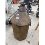 A VINTAGE TWO HANDLED OIL DRUM