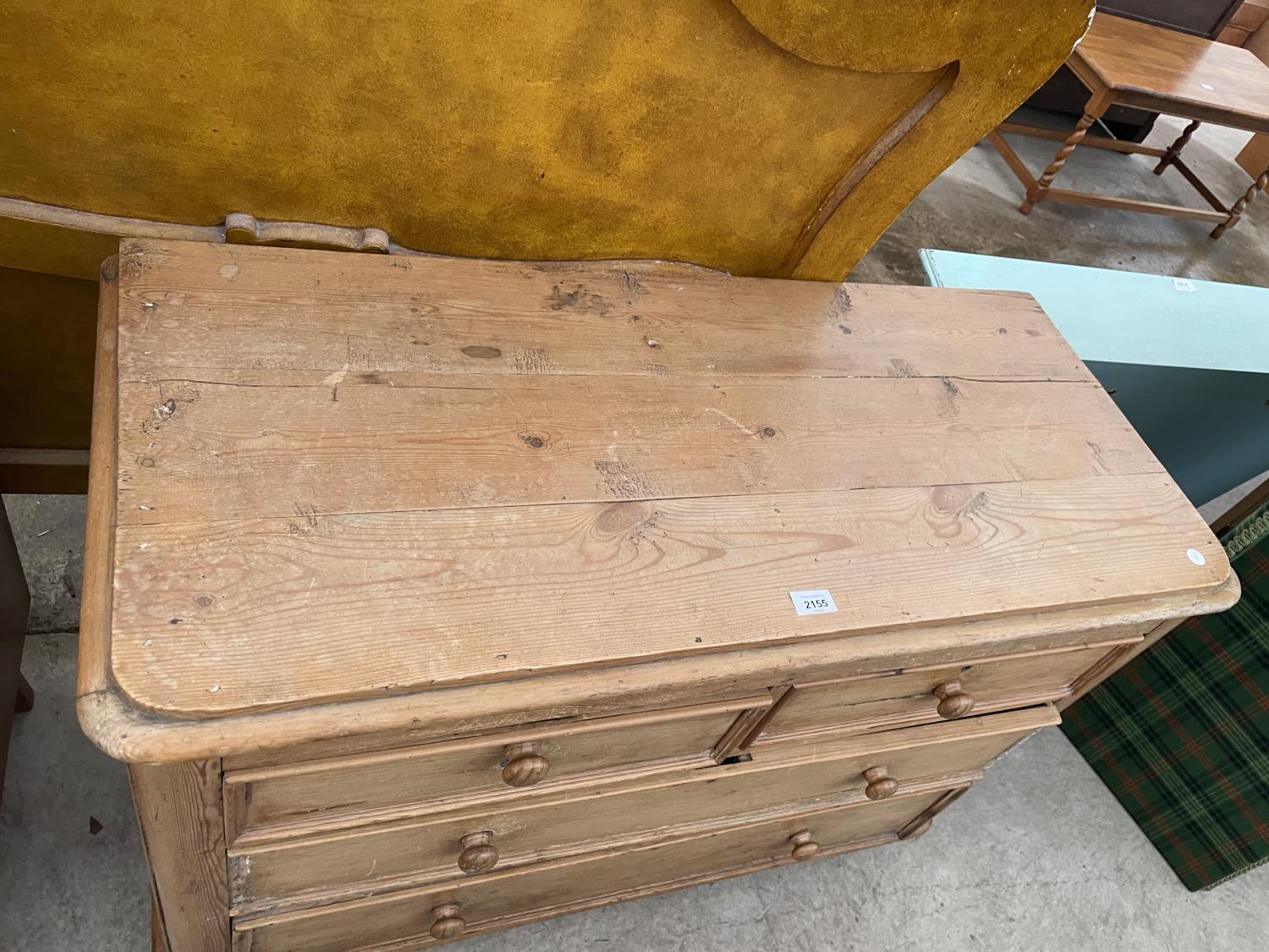 A VICTORIAN PINE CHEST OF TWO SHORT AND TWO LONG DRAWERS, 41" WIDE - Image 2 of 5